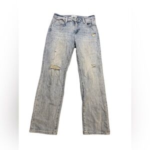 👖Pistola Distressed Light Wash Straight Leg Jeans Women’s Size 27 Ripped Denim👖